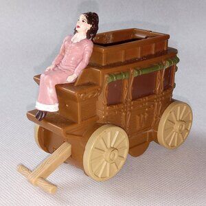 🎯 10 for $10 / Vintage Wind-Up Toy Collectible Stagecoach READ